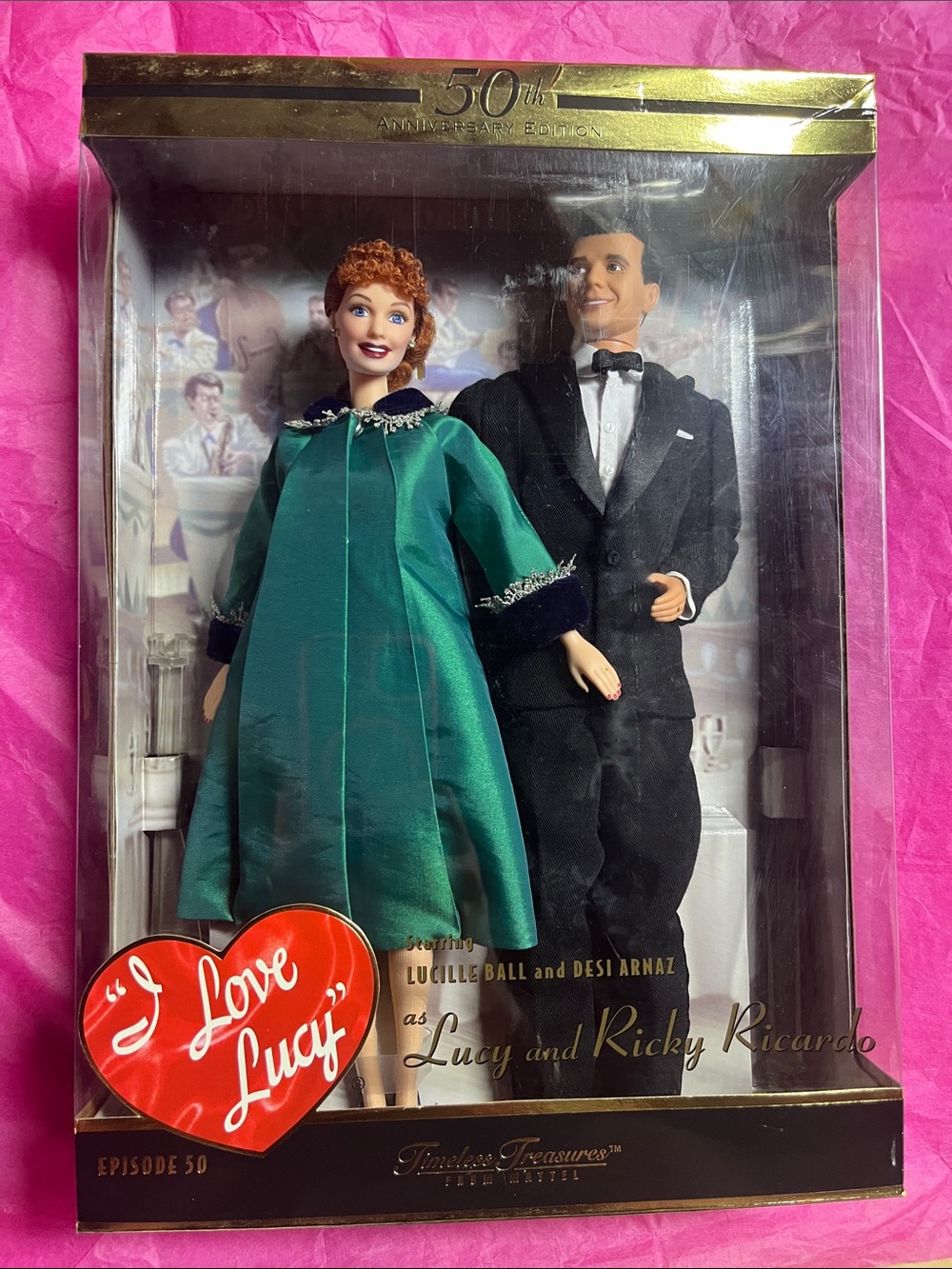 Mattel 'I Love Lucy' Lucy and Ricky Ricardo 50th Anniversary Edition NRFB